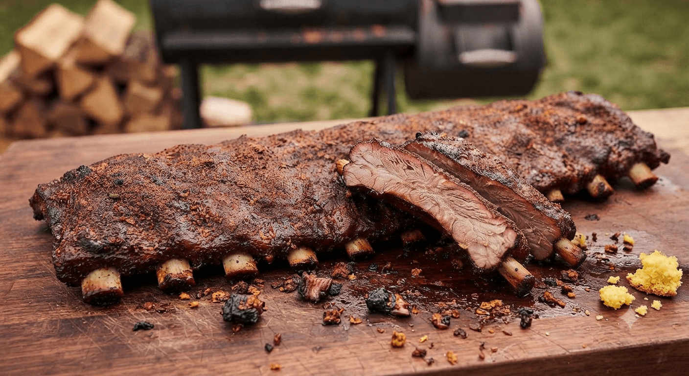 Smoked pork ribs
